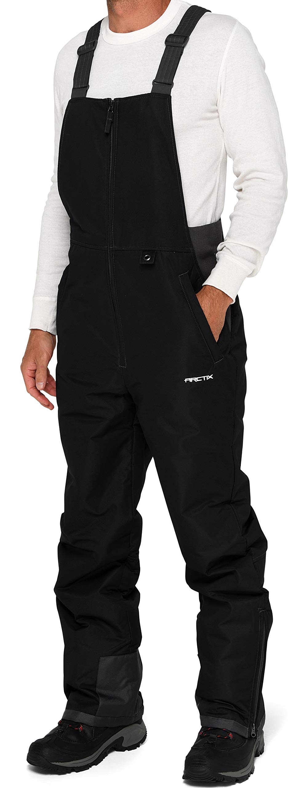 Arctix Men's Essential Insulated Bib Overalls, Black/Charcoal, X-Large/30" Inseam Image