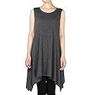 Mordenmiss Women's Summer Sleeveless Tank Tops S Dark Gray