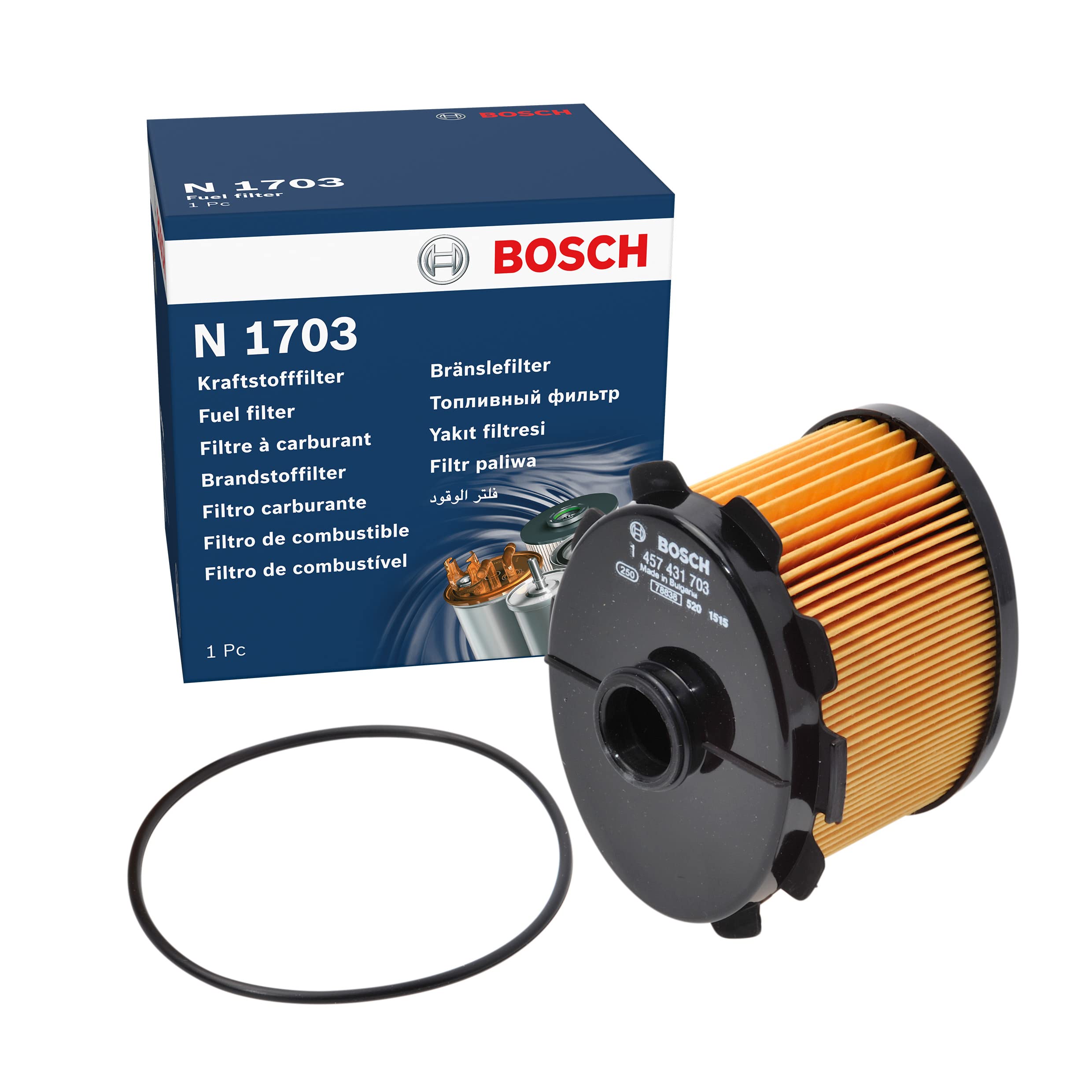 Bosch N1703 Car Diesel Filter - Separates Particles and Water from Fuel - Protects the Injection System