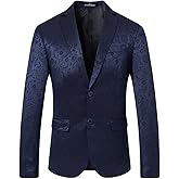 SuiSional Men's Luxury Dress Slim Fit Tuxedo Suit Jacket and Stylish Blazer