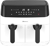 EMtronics Dual Air Fryer 9L Family Size 8 Presets White view 2