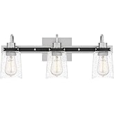 Quoizel AXE8622BN Axel Vanity, 3-Light 300 Total Watts, Brushed Nickel