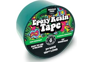 HIPPIE CRAFTER Resin Tape for Epoxy Molding and Mold Release, Thermal Adhesive Micro Pour Form with UV Resistance, 2 Inch Wide, 150 Feet Long