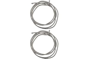 LALADEFIEE 2pcs Metallic Shield Cable Cloth-Covered Waxed Core Braided Shield Vintage-Style Pushback Guitar Wire Wax Coated G