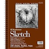 Strathmore 400 Series Sketch Pad, 9x12 inch, 100 Sheets - Artist Sketchbook for Drawing, Illustration, Art Class Students