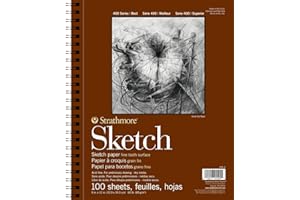 Strathmore 400 Series Sketch Pad, 9x12 inch, 100 Sheets - Artist Sketchbook for Drawing, Illustration, Art Class Students