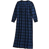 Esenchel Women's Warm Flannel Nightgown Long Cotton Night Gowns