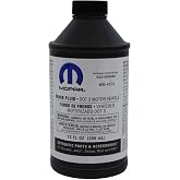 Chrysler Fluid 4318080AD DOT 3 Motor Vehicle Brake Fluid - 12 oz. Bottle | Genuine OEM Hydraulic Brake Oil, 12 oz Bottle, For Use With Disc &amp; Drum Systems in Chrysler, Jeep, Dodge, Ram Cars &amp; Trucks