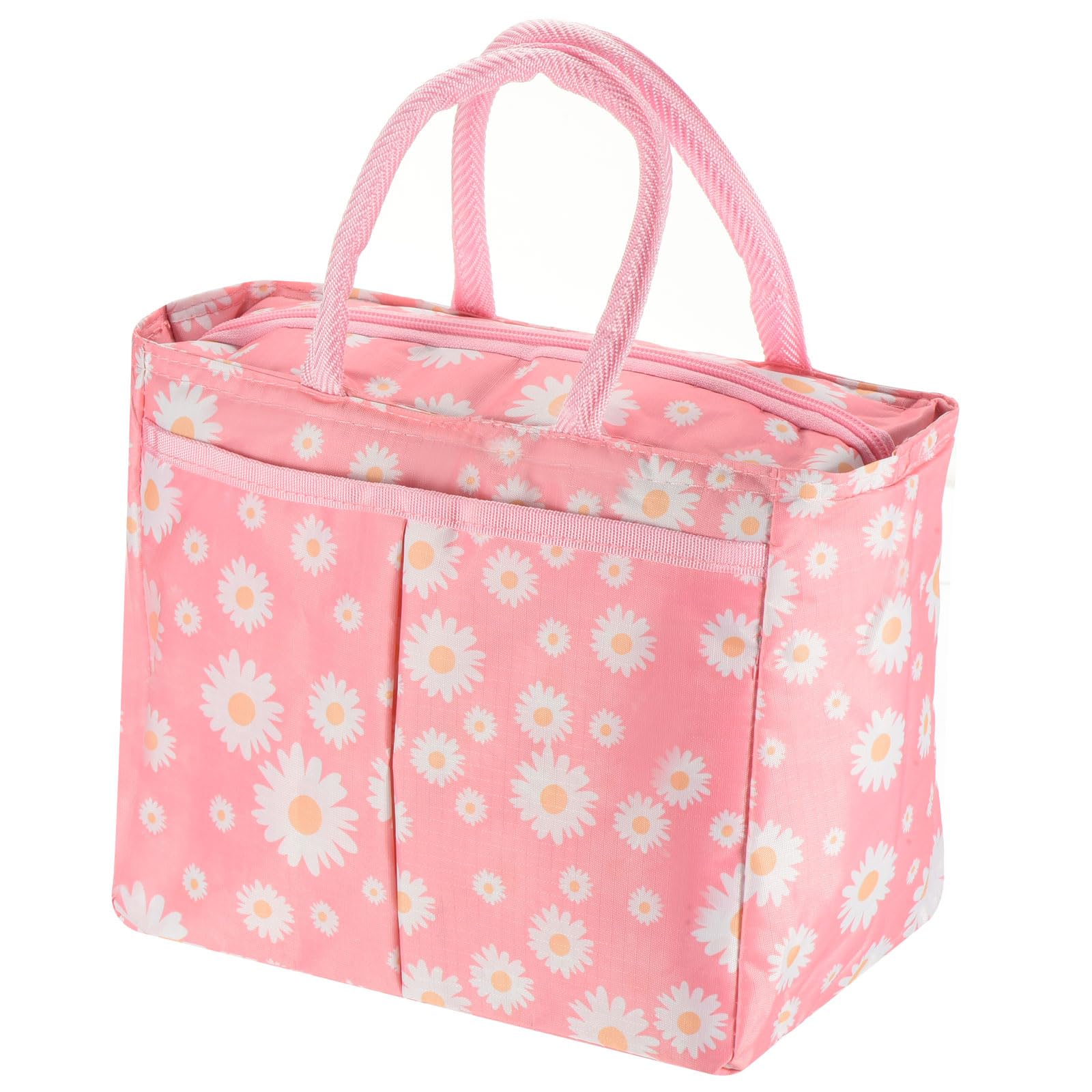 PATIKIL Lunch Box for Women/Men, Insulated Lunch Bag Leakproof Tote Bag with Pocket Reusable Lunch Container for Work Picnic Outdoor 9.4"x5.5"x7.9", Pink