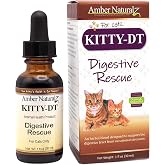 Amber NaturalZ Kitty-DT, Digestive Rescue for Cats, Herbal Drops, 1 fl oz | Calms occasional feline digestive upsets &amp; maintains firm stools. Supports a healthy GI tract, appetite &amp; immune function.