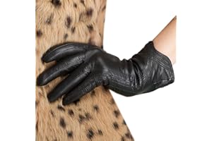Nappaglo Nappa Leather Touchscreen Gloves Warm Handmade Lambskin for Women
