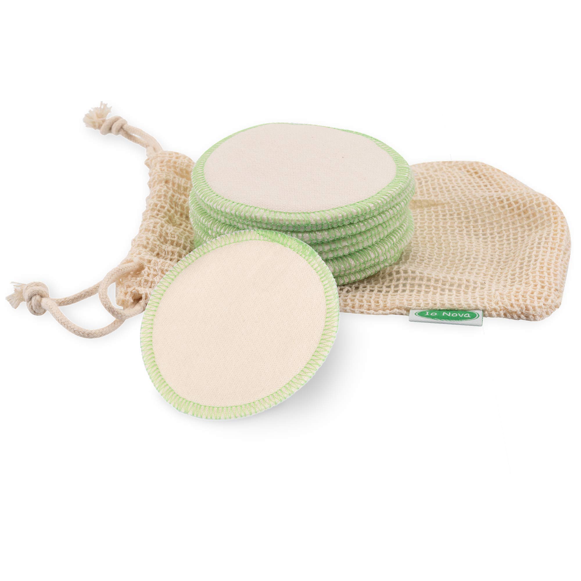 Wiederverwendbare Wattepads mit Wäschebeutel, 12er Set