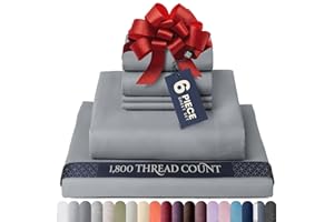 BELADOR Silky Soft Sheet Set - Luxury 6 Piece Bed Sheets for Queen Size Bed, Secure-Fit Deep Pocket Sheets with Elastic, Breathable Hotel Sheets & Pillowcase Set, Wrinkle Free Oeko-Tex Sheets