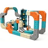 Train Sets, DIY Modular Cube Track Set, Auto Elevator &amp; Track Switch | chain track, 3D Multi-Level Track System, STEM Educational &amp; Problem-Solving, For kids 3 and up