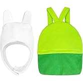 GZHOK Adult Hat and Green Backpack Anime Costume Accessory Dress Up for Halloween Party Cosplay