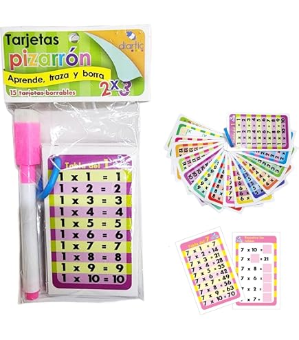 Flash Cards De Multiplicar Cayro – 110 Cartas De Las Tablas Del 1 Al 10, Juego Educativo Para Aprender Matemáticas De Forma Divertida Desde Los 6 Años