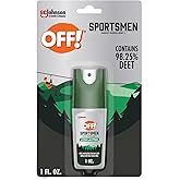 OFF! Deep Woods Sportsmen Insect Repellent Spritz, Bug Spray, 1 oz | Travel size DEET bug spray that provides up to 10 hours of protection