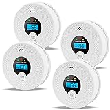 4 Pack Smoke and Carbon Monoxide Detector with Test