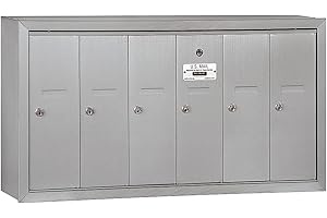 SALSBURY INDUSTRIES Vertical 6 Door Mailbox for USPS Access Color: Aluminum