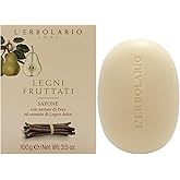 L'Erbolario Perfumed Bar Soap – Gently Scented Body and Hand Soap Bar – Moisturizing and Nourishing with Natural Extracts – Legni Fruttati - 3.5 oz