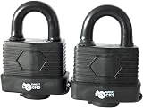 Smiths F-20282 Pack 2 Heavy Duty Waterproof Padlock 40mm Shank Outdoor Security view 3