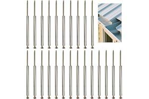 Gutter Screws 7 Inch,48 PCS Gutters Spikes Kit,Roof Gutter Screws with 5 Inch Ferrules for Roof Repair,Gutter Maintenance, Su
