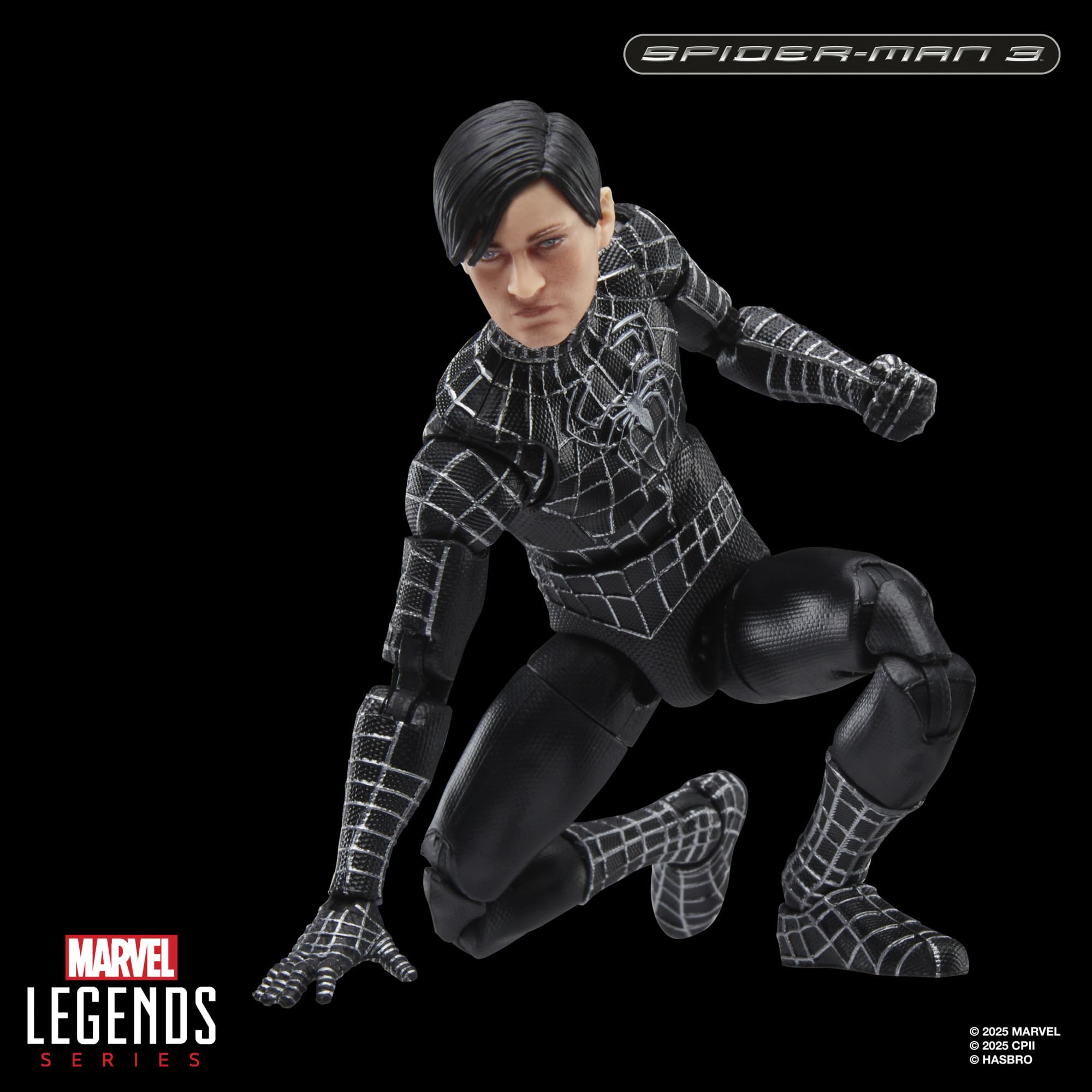 Marvel Legends Series Spider-Man, Spider-Man 3 Collectible 6 Inch Action Figure with Symbiote Accessories