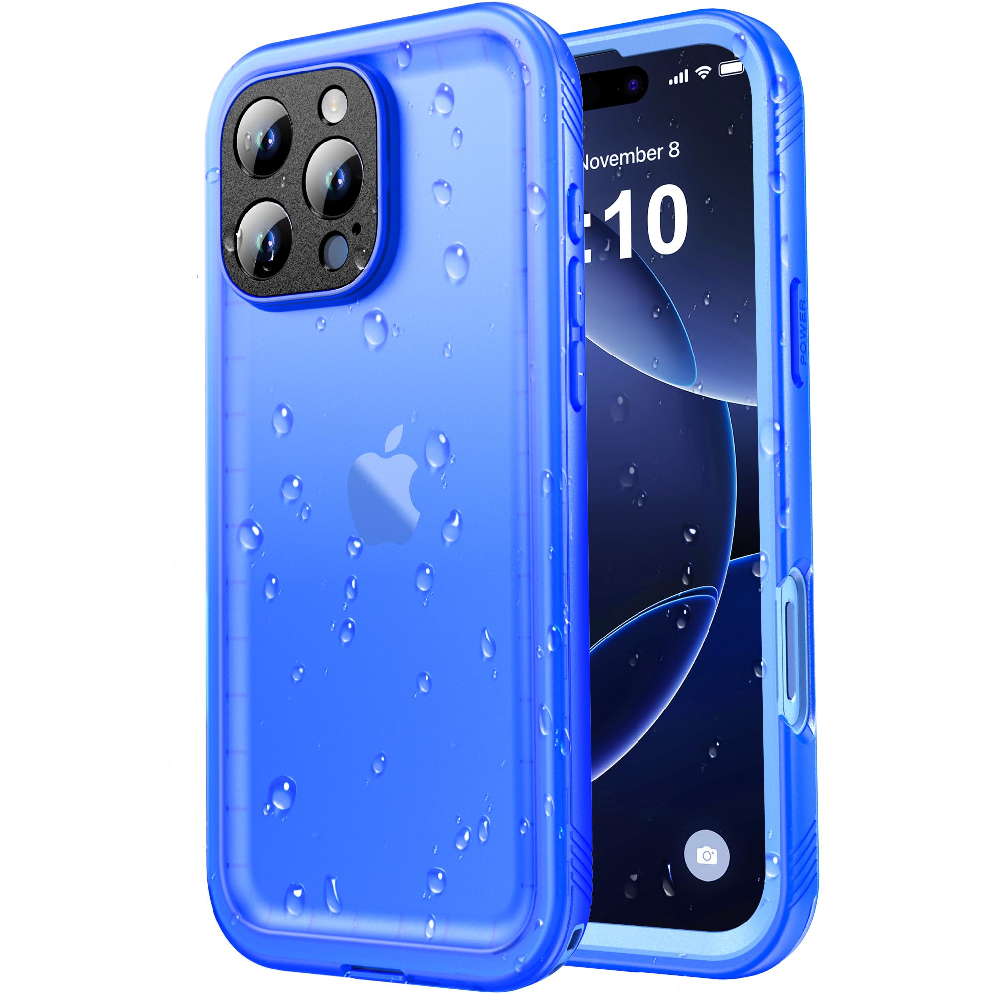 Photo 1 of SPORTLINK for iPhone 16 Pro Waterproof Case - Shockproof Dustproof Case with Built-in Clear Screen Protector, Full Body Heavy Duty Sealed Protective Cover for iPhone 16 Pro Case 6.3" Blue