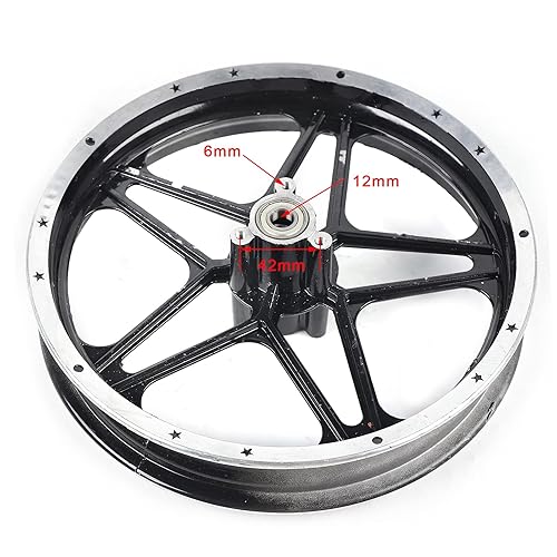 Mini Dirt Bike Rear Wheel Assembly 12.5x2.75in With 12mm Bearing - Silver Rim & Tire For 2-Stroke Pit Bikes