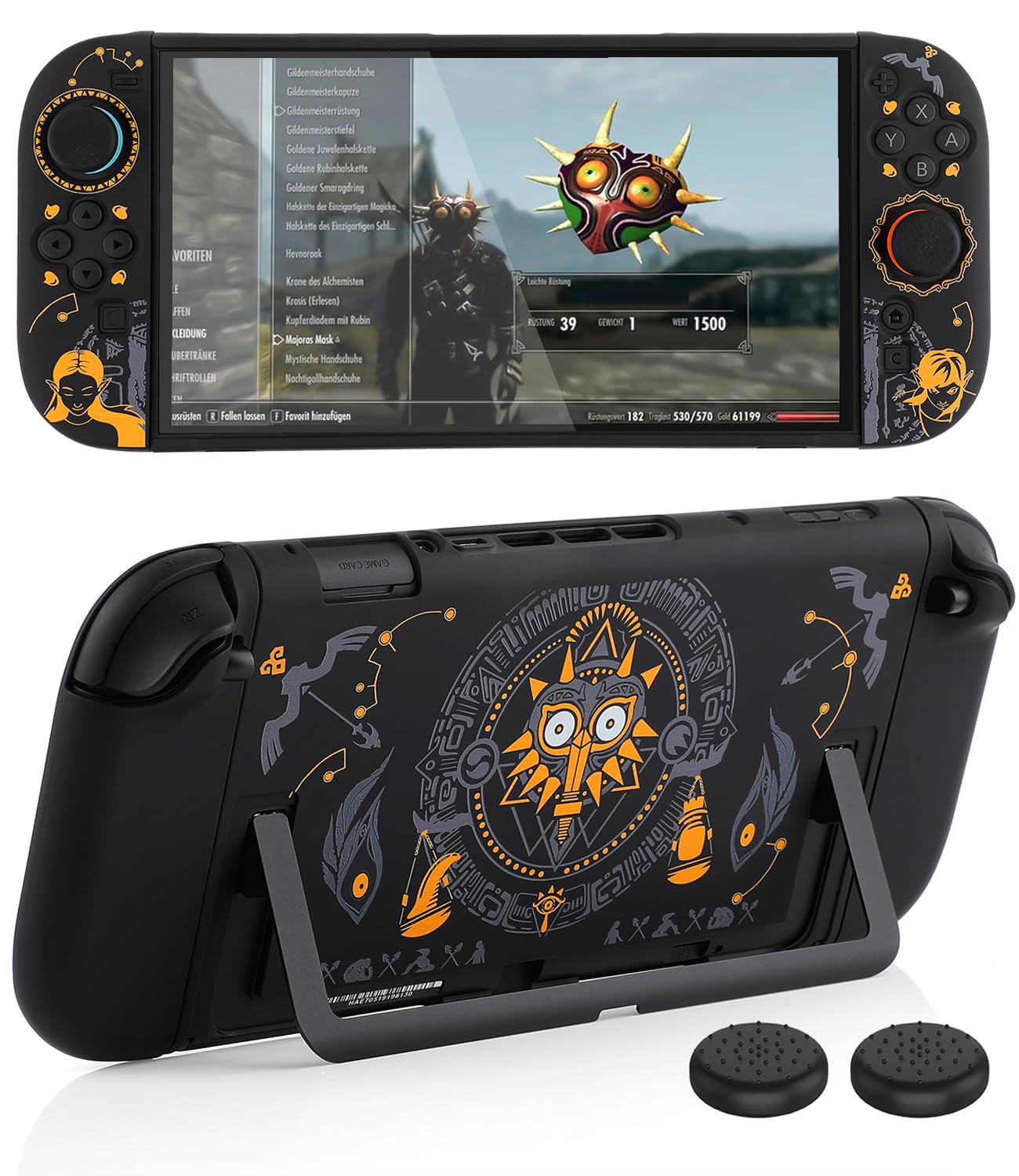 Dockable Protective Case for Switch 2 (2025), Slim Hard PC Shell with Detachable Joy-Con Cover, Anti-Scratch, Anti-Fingerprint, with 2 Thumb Grips
