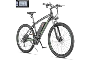ANCHEER Hummmer Electric Bike for Adults 27.5'' Peak 750W Electric Mountain Bike/Ebike, 3 Hours Fast Charge, 55 Miles Electric Bicycle with 48v/499Wh Battery, LCD Display, 21/24 Speed Gears