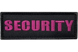 uuKen Small Embroidered Pink Private Security Forces Woman Officer Guard Armed Shoulder Chest Patch 4x1.4 inch Back with Hook Fastener for Tactical Vest Uniform Jackets (Pink, Regular 4"x1.4")