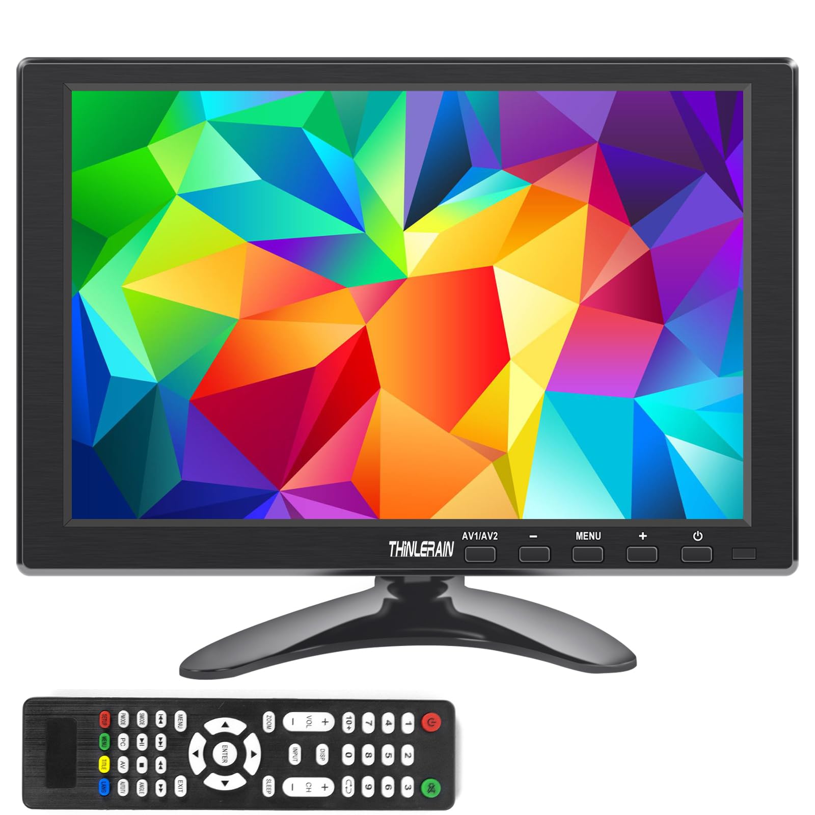 Photo 1 of Thinlerain 10.1 Inch Small Computer Monitor, 1920x1200 Mini PC Display with HDMI VGA AV BNC USB Intput, Built-in Speakers, VESA, Remote Control