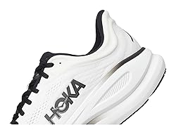 Hoka Men's Bondi 9 Sneaker, White/Black, 9.5