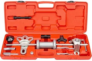 Bicos 9-Way Slide Hammer Puller Set, Front Wheel Hub Bearing Remover & Rear Wheel Axle Hub Dent Shaft Puller Tool Kit Wheel Bearing Removal Tool