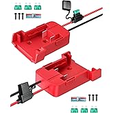 2 Pack 18V Adapter for Milwaukee M18 Battery Adapter Compatible with Power Wheels Battery Conversion Upgrade Kit for DIY Rc C