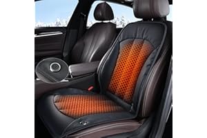 Coverado Front Seat Covers, Comfortable Seat Cover with Full Back Support in Winter, Luxury Faux Leather Waterproof Seat Cushion, Driver Car Seat Protector Universal Fit Most Cars,1PCS (Black)