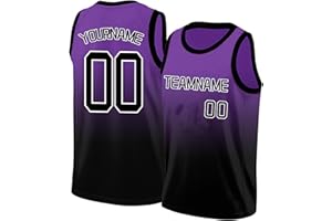Custom Basketball Jersey - Printed or Embroidered Team Name, Number & Logo, Athletic Shirt for Men, Boys & Youth