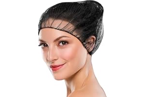 ABC PACK & SUPPLY 100 Pack Black Micro Nylon Hairnets 18" Size Disposable Black Hairnets with Elastic Edge Mesh Stretchable Hairnet Caps for Food Service Cooking Industrial Use Lightweight Breathable Wholesale Price