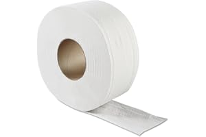 GENPAK JRT Jumbo Bath Tissue, Septic Safe, 2-Ply, White, 3.3" x 500 ft, 12/Carton