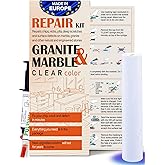 Marble, Granite & Quartz Countertop Repair Kit (Clear) - Fix Your Defects Like a Pro I Suitable for Most Repairs I Fix Broken Chips in Minutes