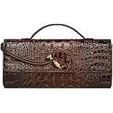 Makcr Joacbv Trendy Women Crocodile Evening Clutch Purse Crossbody Shoulder Handbag Cute Vegan Leather Satchels