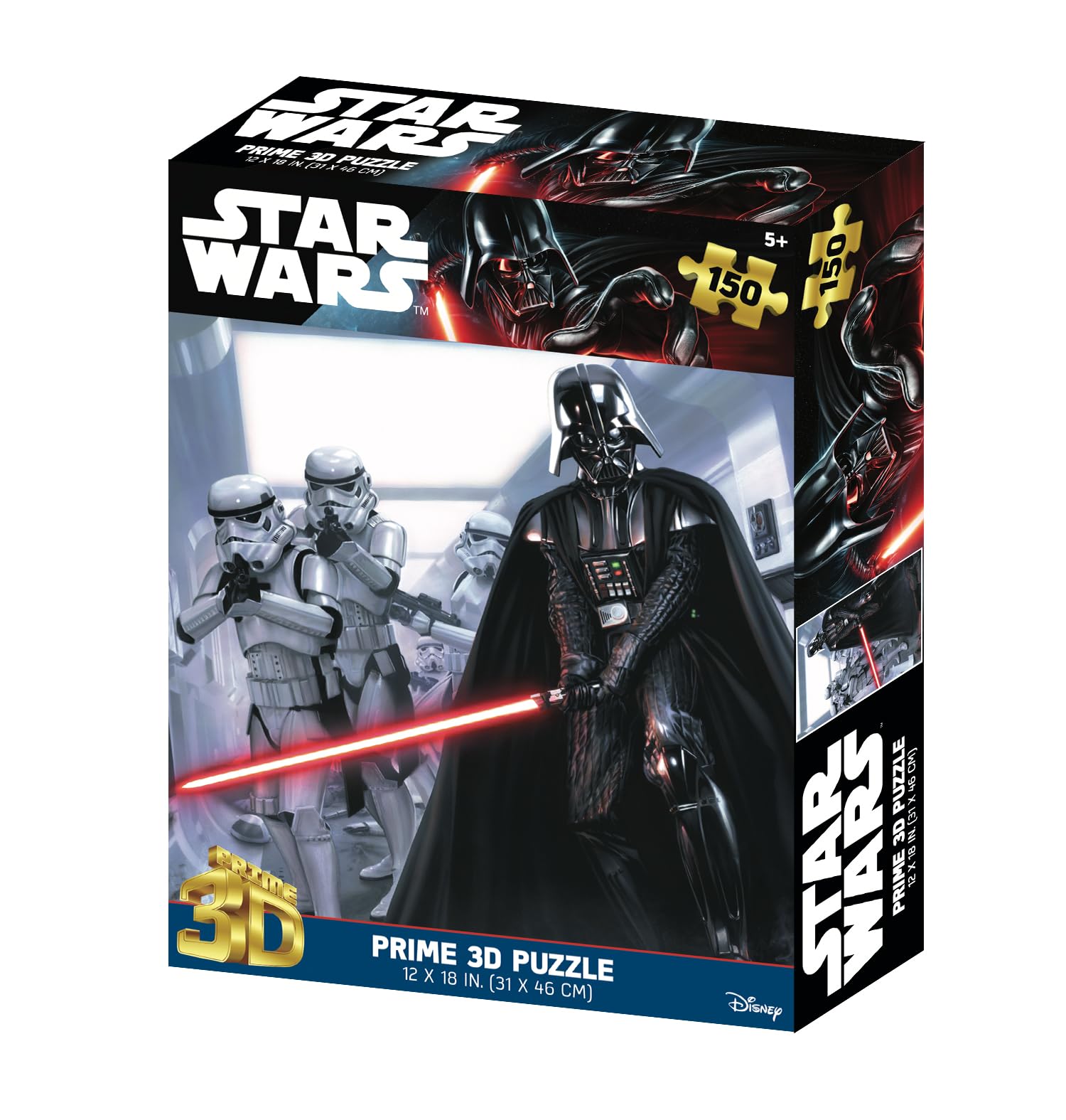 PRIME 3D | Star Wars Classic - Darth Vadar | 3D Lenticular Jigsaw Puzzle | 46cm x 31cm - 300 pcs | Games & Puzzles | Ages 6+ — image 1