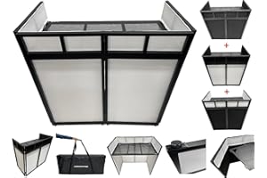 Cedarslink BEAST-8 Large 46" Wide DJ Event Facade White/Black Scrim Booth+ UPPER/LOWER COLOR MIXING INCLUDED! All Aluminum Build only 22 LB