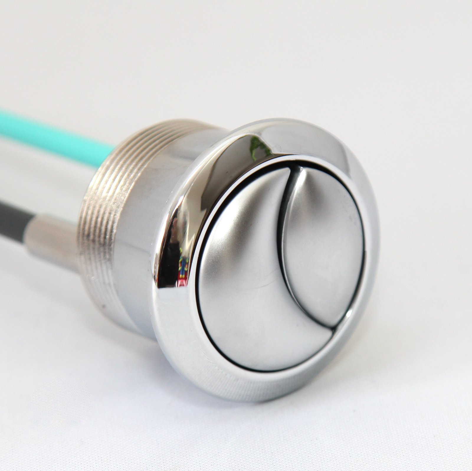 Geberit IDEAL STANDARD replacement WC flush button E4447 uPVC Satin finish with Chrome ring for Tonic Close Coupled Cistern