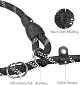 TagME Slip Lead for Dogs 1.8m Reflective Padded Handle Training Leash Black view 4