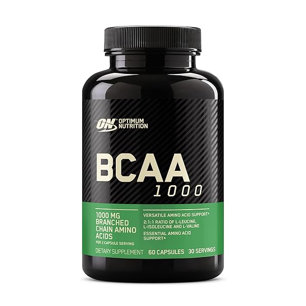 OPTIMUM NUTRITION INSTANTIZED BCAA CAPSULES, KETO FRIENDLY BRANCHED CHAIN ESSENTIAL AMINO ACIDS, 1000MG, 60 COUNT
