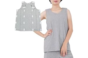 AUSTYLCO Women's Grey XX-Large Cotton Sleeveless Tank Top Recovery Shirt for Shoulder Surgery, Mastectomy, Chemo Port Access, Broken Arm, Arthroscopic Surgery Recovery