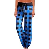 NEWCOSPLAY Women's Comfy Pajama Pants Casual Drawstring Palazzo Lounge Wide Leg Pants