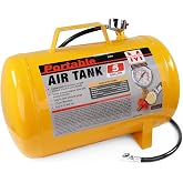 MaxWorks 5 Gallon 140 PSI Max Portable Air Tank with Hose &amp; Gauge (51010)